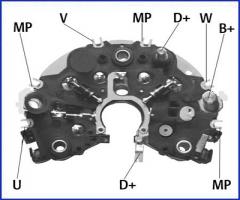 HÜco 139452 mostek prostowniczy alternatora, audi coupe (89, 8b), fiat regata (138)