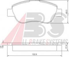 A.b.s. 37623 klocki hamulcowe fiat palio 01-przód