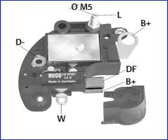 HÜco 130797 regulator napięcia 14v fiat, alfa romeo 155 (167), fiat tipo (160), lancia dedra (835)