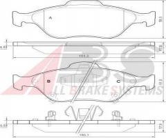 A.b.s. 37546 klocki hamulcowe toyota yaris 06 -, daihatsu charade