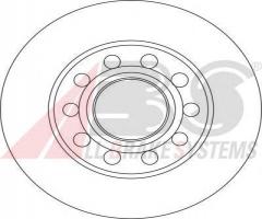 A.b.s. 17332 tarcza hamulcowa audi a4 00-08 tył, audi a4 (8e2, b6), seat exeo (3r2)