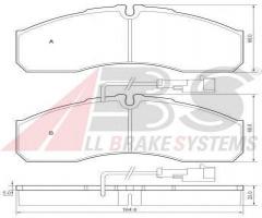 A.b.s. 37709 klocki hamulcowe nissan cabstar 06-przód