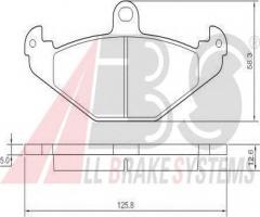 A.b.s. 37327 klocki hamulcowe opel speedster 00-tył, lotus elise, opel speedster