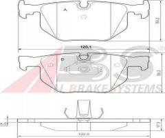 A.b.s. 37348 klocki hamulcowe bmw 7 e65 02-tył, bmw 7 (e65, e66, e67)