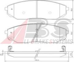 A.b.s. 37364 klocki hamulcowe kia sorento 02 -, kia sorento i (jc)