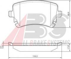 A.b.s. 37366 klocki hamulcowe audi a6 04-tył, audi a8 (4d2, 4d8), seat exeo (3r2)