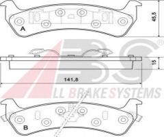 A.b.s. 38625 klocki hamulcowe jeep cherokee-99 tył, jeep grand cherokee i (zj)