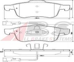 A.b.s. 37485 klocki hamulcowe alfa romeo 159 05 -, alfa romeo 159 (939)