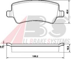 A.b.s. 37562 klocki hamulcowe ford s-max 06-tył, ford galaxy (wa6)