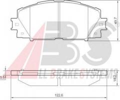 A.b.s. 37542 klocki hamulcowe toyota yaris 06 -