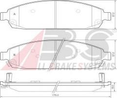 A.b.s. 37517 klocki hamulcowe jeep grand cherokee 05-przód, jeep grand cherokee iii (wh, wk)