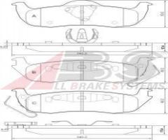 A.b.s. 37534 klocki hamulcowe jeep grand cherokee 05-tył, jeep grand cherokee iii (wh, wk)