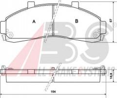 A.b.s. 38652 klocki hamulcowe ford explorer 95-01, ford ranger (er, eq), ford usa explorer (u2)