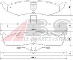 A.b.s. 38642 klocki hamulcowe chrysler neon 97-03 przód, chrysler vision, dodge neon