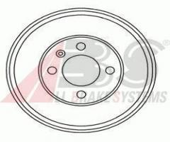 A.b.s. 7173-s bęben hamulcowy vw golf ii,iii syncro 85-97, vw golf ii (19e, 1g1)