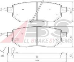 A.b.s. 37504 klocki hamulcowe nissan navara 05 -, infiniti m (y51), nissan navara (d40)