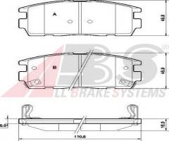 A.b.s. 37583 klocki hamulcowe opel antara 06-tył, chevrolet captiva (c100, c140), opel antara