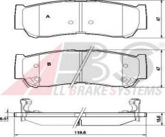 A.b.s. 37523 klocki hamulcowe hyundai santa fe 06-tył, hyundai h-1 / starex