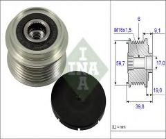 Ina 535006510 sprzęgło alternatora, opel astra h nadwozie pełne (l70)