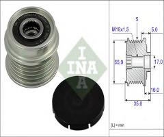 Ina 535000410 sprzęgło alternatora vw audi, audi a4 (8d2, b5), vw passat (3b2)