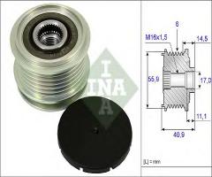 Ina 535001210 sprzęgło alternatora vw audi, audi a3 (8l1), dodge caliber, ford galaxy (wgr)