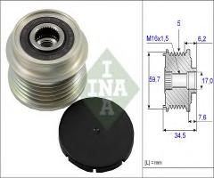 Ina 535003410 sprzęgło alternatora kia, hyundai terracan (hp), kia carnival i (up)