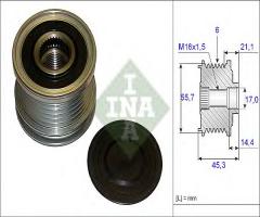Ina 535003610 sprzęgło alternatora audi, audi a4 (8d2, b5)