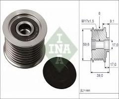 Ina 535004910 sprzęgło alternatora mazda, mazda 6 hatchback (gh)