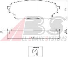 A.b.s. 37503 klocki hamulcowe suzuki grand vitara 05-1,9ddis, suzuki grand vitara i (ft, gt)