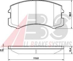 A.b.s. 37491 klocki hamulcowe mitsubishi lancer 03 -