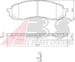 A.b.s. 37443 klocki hamulcowe subaru impreza 02 -, subaru impreza sedan (gd, gg)