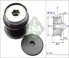Ina 535017410 sprzęgło alternatora jeep, dodge nitro, jeep wrangler iii (jk)