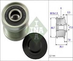 Ina 535013410 sprzęgło alternatora, mercedes-benz vario platforma / podwozie, ssangyong kyron