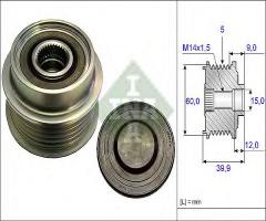 Ina 535018010 sprzęgło alternatora toyota, toyota yaris (scp1_, nlp1_, ncp1_)