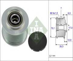 Ina 535021410 sprzęgło alternatora honda, honda accord vii (cl)