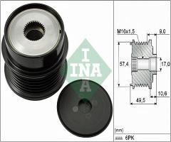 Ina 535018910 sprzęgło alternatora citroen, citroËn c6 (td_), peugeot 607 (9d, 9u)