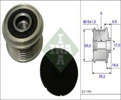 Ina 535021610 sprzęgło alternatora hyundai, hyundai santa fÉ ii (cm), kia sorento ii (xm)