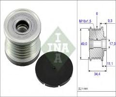 Ina 535007510 sprzęgło alternatora bmw, bmw 3 (e91) touring 