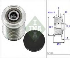 Ina 535008310 sprzęgło alternatora vw, audi q7 (4l), porsche cayenne (955), vw phaeton (3d_)