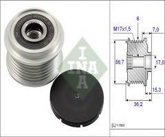 Ina 535009810 sprzęgło alternatora ford, ford focus (daw, dbw)