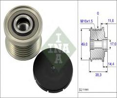 Ina 535012710 sprzęgło alternatora bmw, bmw 3 (e46) compact 