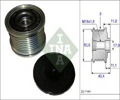 Ina 535010810 sprzęgło alternatora mercedes, mercedes-benz klasa r (w251, v251)