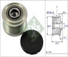 Ina 535012810 sprzęgło alternatora ford, ford transit autobus, land rover defender cabrio (ld)
