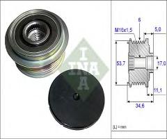 Ina 535012510 sprzęgło alternatora ford, ford mondeo iv turnier (ba7), volvo v70 iii (bw)