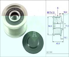 Ina 535011210 sprzęgło alternatora fiat, alfa romeo brera, fiat doblo nadwozie pełne / kombi (263)