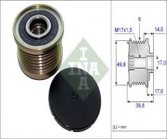 Ina 535014610 sprzęgło alternatora, nissan qashqai / qashqai +2 (j10, jj10)