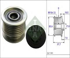 Ina 535016910 sprzęgło alternatora opel, opel signum