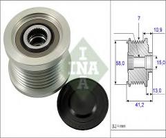 Ina 535017310 sprzęgło alternatora toyota, toyota land cruiser 90 (_j9_)