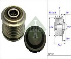 Ina 535018110 sprzęgło alternatora ford, alfa romeo giulietta (940)