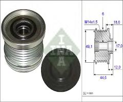 Ina 535018210 sprzęgło alternatora ford, ford mondeo iii sedan (b4y), volvo s40 ii (ms)